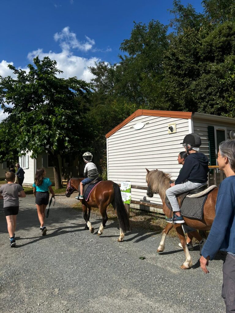 balade en poneys à la mini-ferme du camping l'Ambois